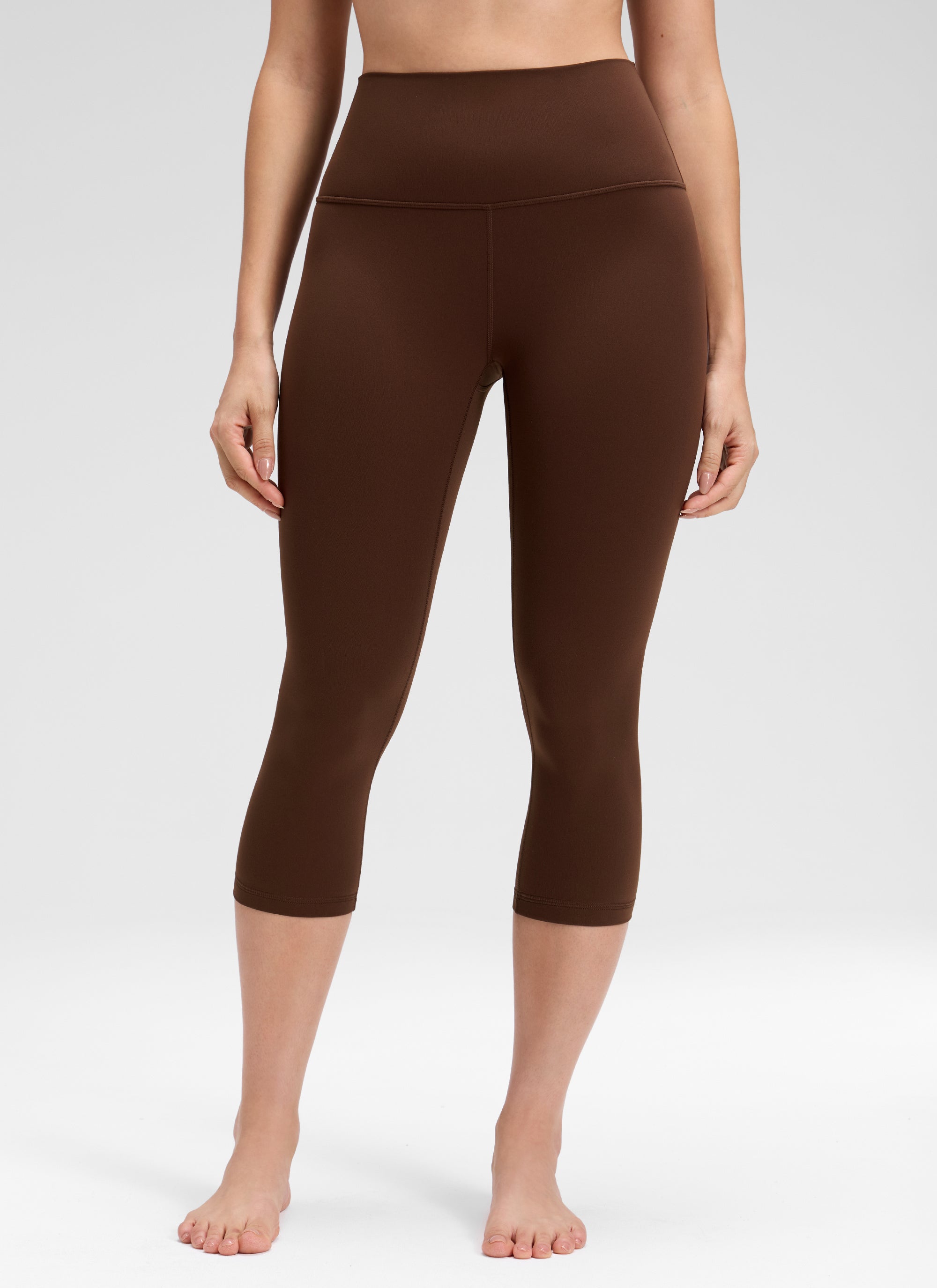 CRZ YOGA Quần legging yoga nữ kiểu Lounge High Rise, chất liệu vải dệt kim co giãn ( Butterluxe ), chiều dài 19 inch, màu nâu Lava