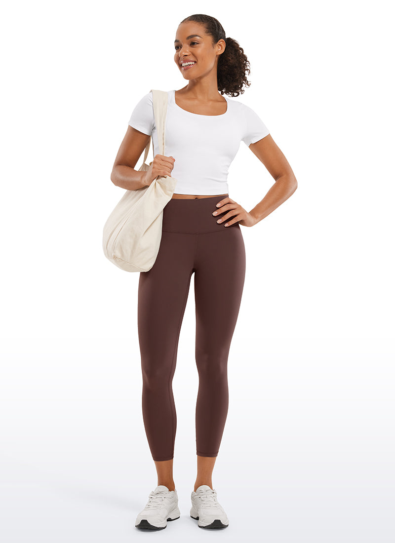 Quần Legging Yoga Nữ Cạp Cao Butterluxe 58'' Màu Nâu Taupe CRZ YOGA