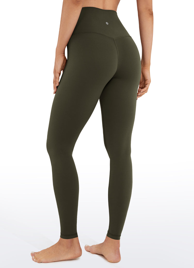 CRZ YOGA Quần legging yoga nữ cạp cao, thiết kế ôm sát mắt cá chân ( Butterluxe ), chiều dài 26,5 inch, màu xanh ô liu