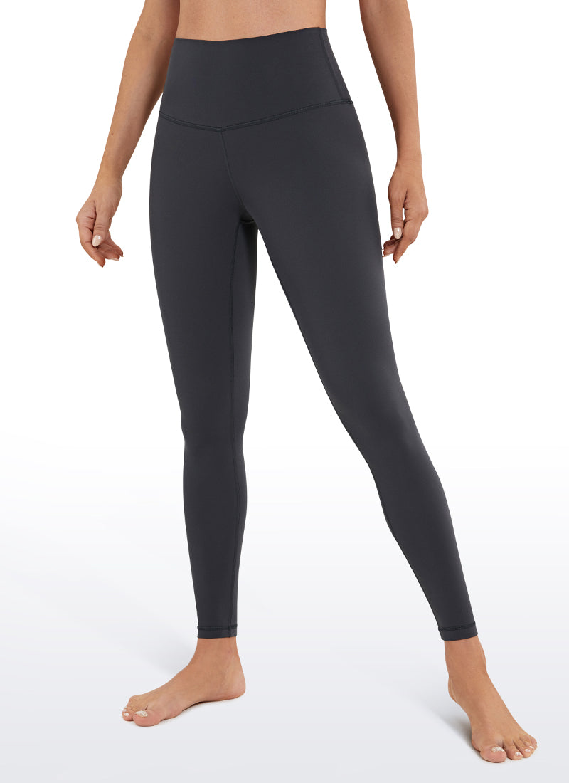 CRZ YOGA - Quần legging yoga nữ cạp cao kiểu " Butterluxe " đến mắt cá chân, chiều dài 26,5 inch, màu Melanite
