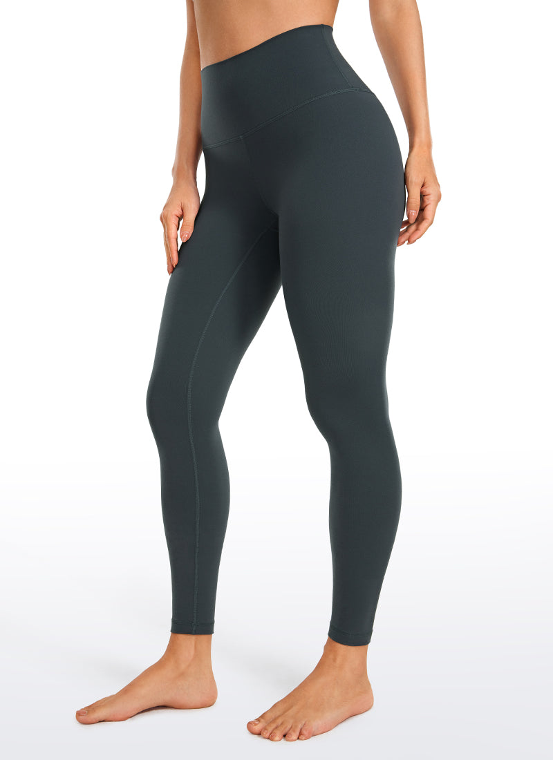 CRZ YOGA Quần legging yoga nữ cạp cao, kiểu ống rộng đến mắt cá chân ( Butterluxe ), chiều dài 26,5 inch, màu xanh lá đậm