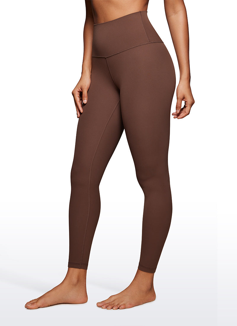 CRZ YOGA Quần legging nữ tập yoga cạp cao, thiết kế ôm sát mắt cá chân ( Butterluxe ), chiều dài 26,5 inch, màu nâu cà phê