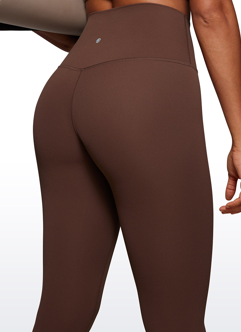 CRZ YOGA Quần legging nữ tập yoga cạp cao, thiết kế ôm sát mắt cá chân ( Butterluxe ), chiều dài 26,5 inch, màu nâu cà phê