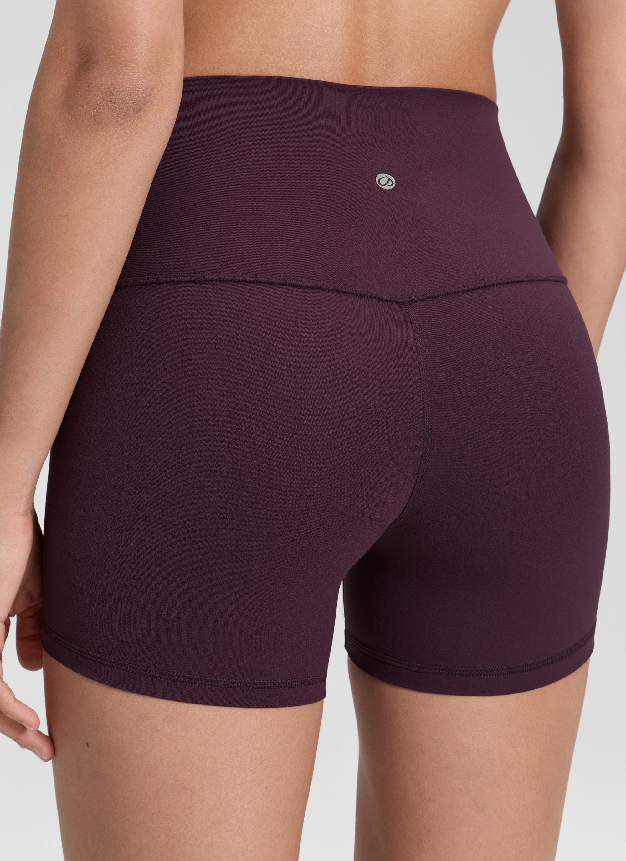 Quần short yoga cạp cao dành cho nữ CRZ YOGA - Quần short kiểu biker " Butterluxe " - Chiều dài 4 inch - Màu tím đậm