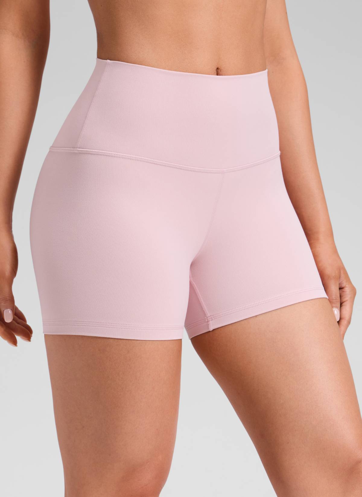 Quần short yoga cạp cao dành cho nữ CRZ YOGA - Quần short kiểu biker " Butterluxe " 4'' màu Pink Haze