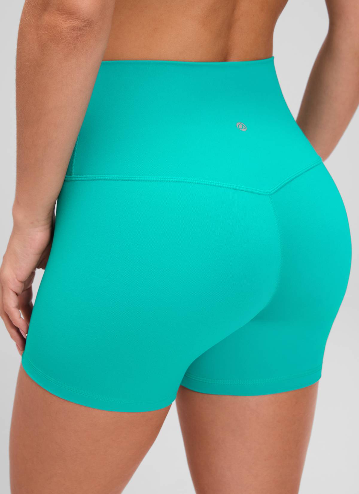 Quần short yoga cạp cao dành cho nữ CRZ YOGA - Quần short kiểu biker " Butterluxe " 4'' màu xanh teal nhiệt đới