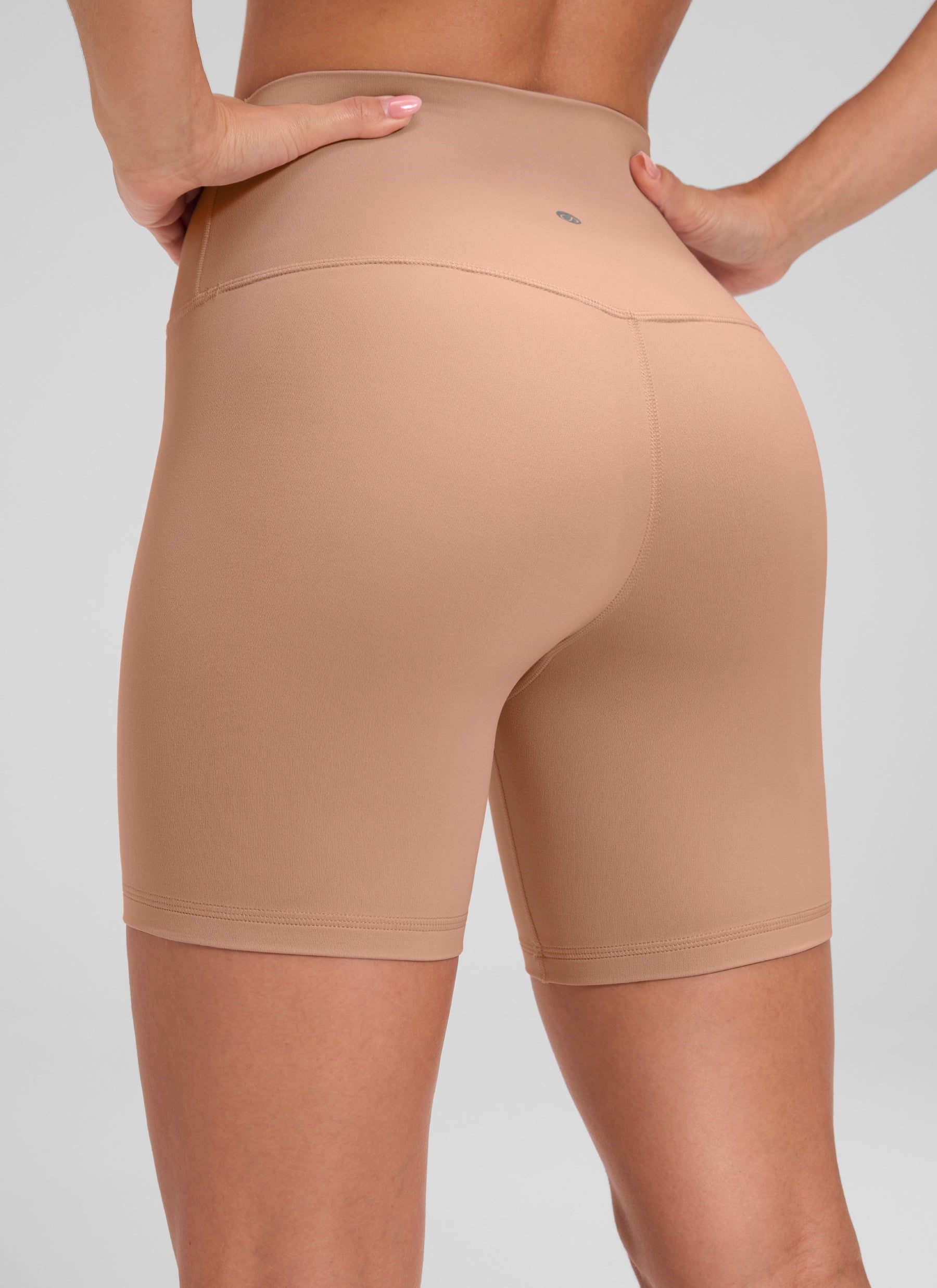 Quần short yoga cạp cao dành cho nữ CRZ YOGA - Quần short kiểu biker " Butterluxe " 6'' màu Mocha Mousse