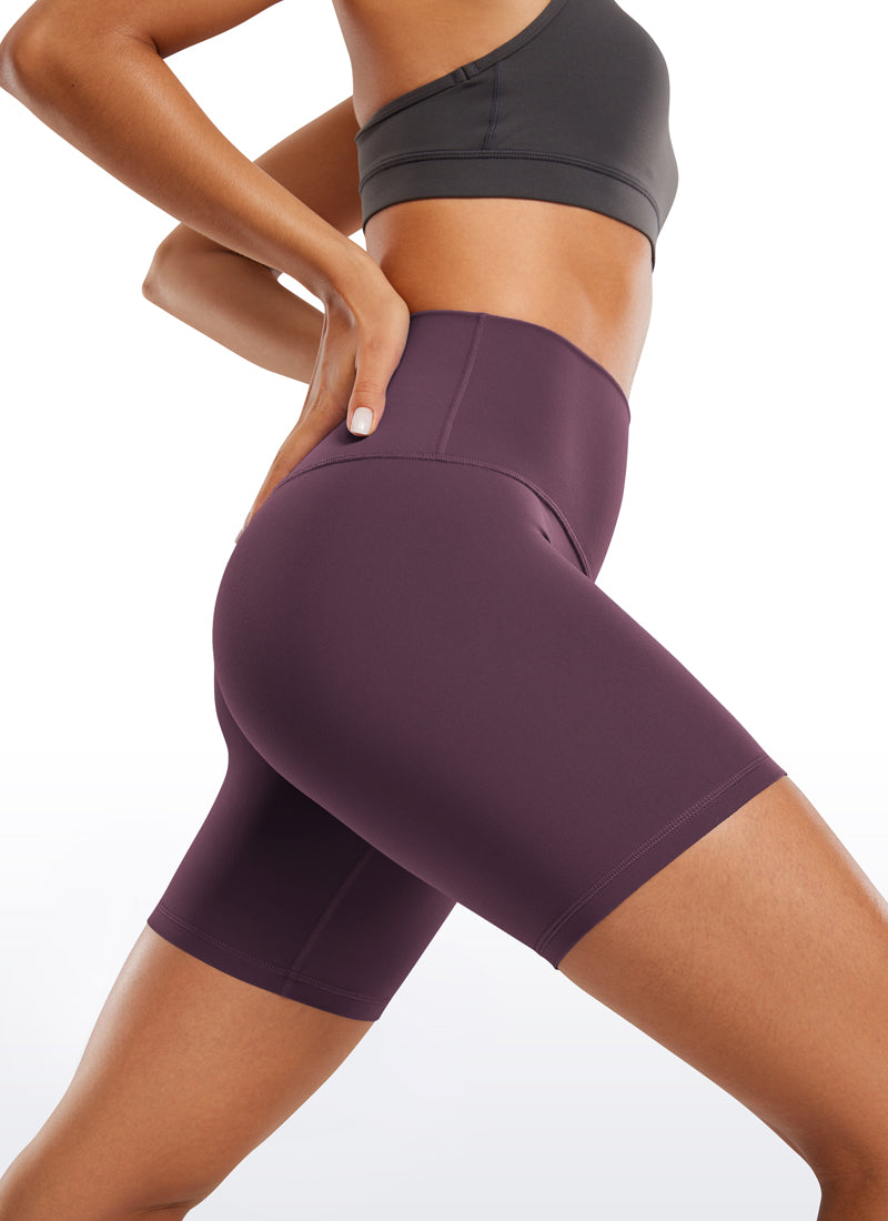 Quần short yoga cạp cao dành cho nữ CRZ YOGA - Quần short kiểu biker " Butterluxe " 6'' màu tím nho gai