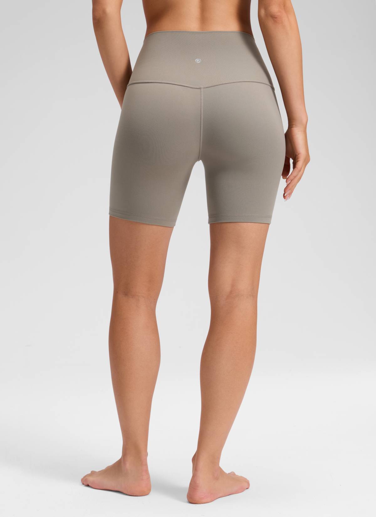 Quần short yoga cạp cao dành cho nữ CRZ YOGA - Quần short kiểu biker " Butterluxe " 6'' màu xám tro ấm