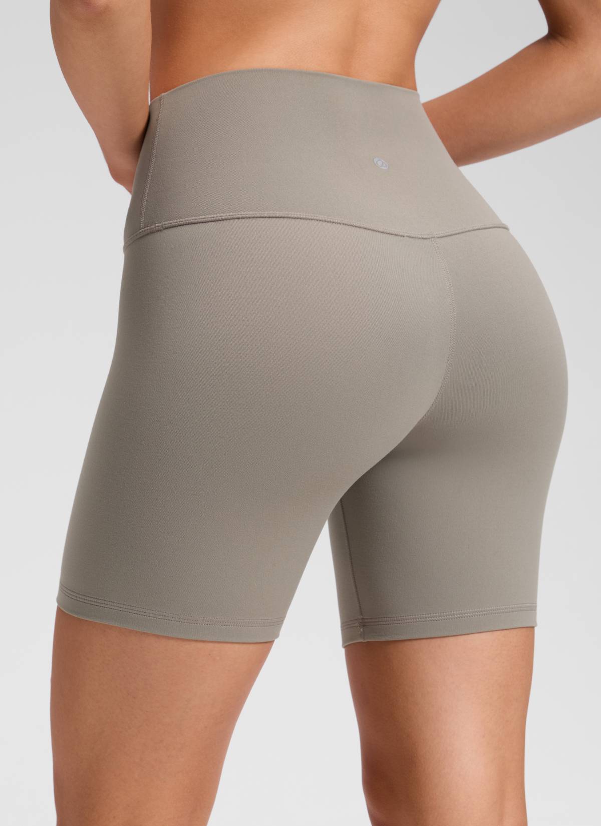 Quần short yoga cạp cao dành cho nữ CRZ YOGA - Quần short kiểu biker " Butterluxe " 6'' màu xám tro ấm