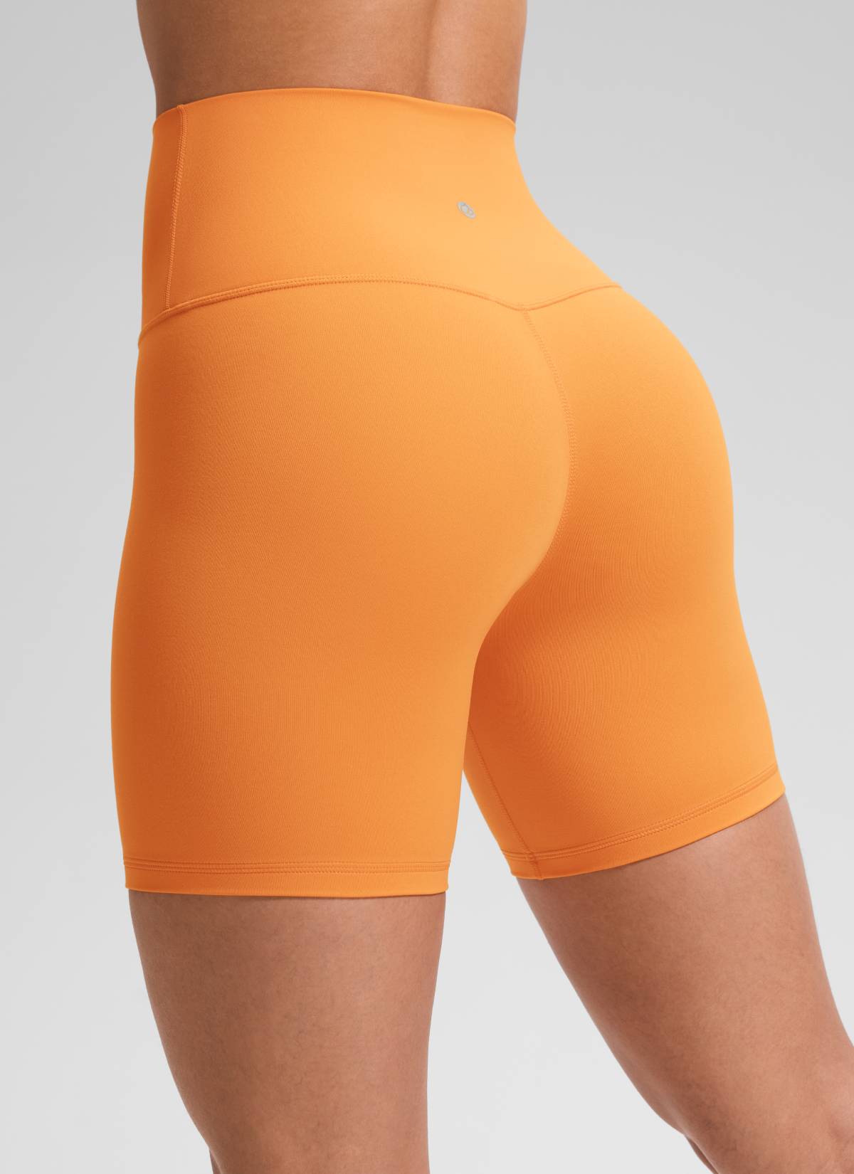 Quần short yoga cạp cao dành cho nữ CRZ YOGA - Quần short " Butterluxe " 6'' màu cam hổ