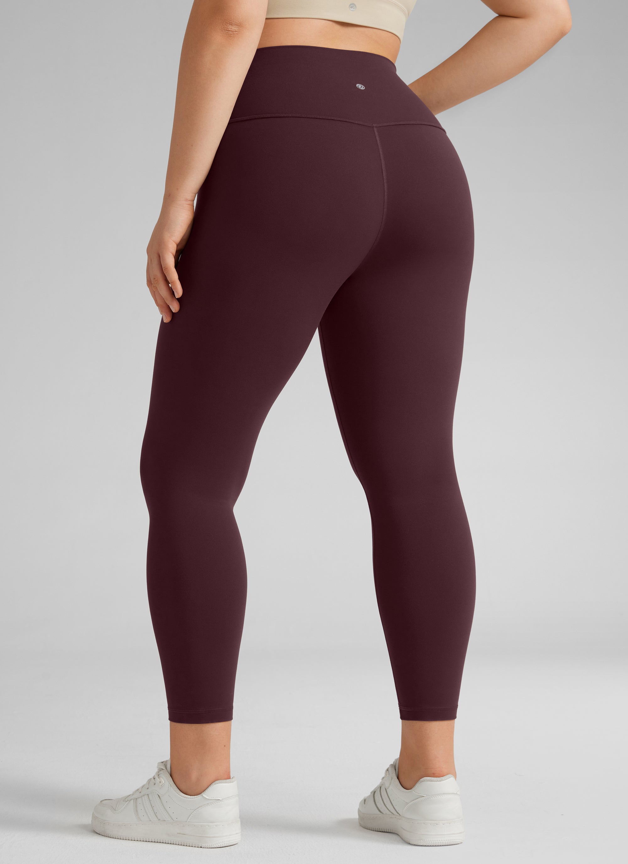 CRZ YOGA Quần legging yoga nữ cạp cao dành cho người có vóc dáng đầy đặn, chất liệu vải co giãn cao cấp ( Butterluxe ), chiều dài 25 inch, màu Ripe Plum