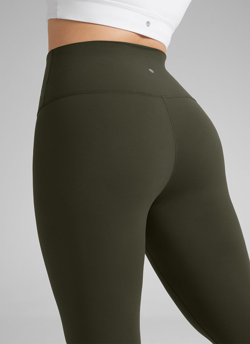 CRZ YOGA Quần legging yoga nữ cạp cao dành cho người có vóc dáng đầy đặn, chất liệu vải co giãn ( Butterluxe ), chiều dài 25 inch, màu xanh ô liu