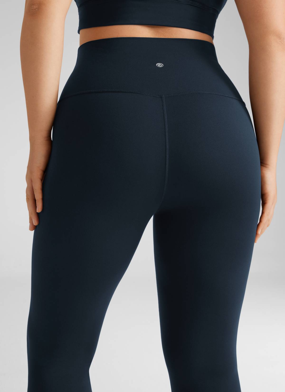 CRZ YOGA Quần legging yoga nữ cạp cao dành cho người có vóc dáng đầy đặn, chất liệu vải dệt kim co giãn ( Butterluxe ), chiều dài 25 inch, màu xanh hải quân đậm