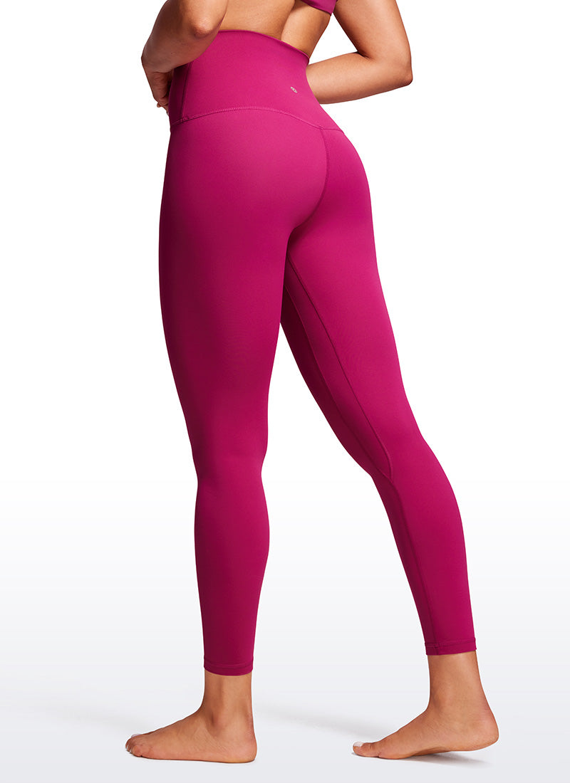 CRZ YOGA Quần legging yoga nữ kiểu Lounge, cạp siêu cao, chất liệu vải thun co giãn ( Butterluxe ), chiều dài 25 inch, màu tím magenta