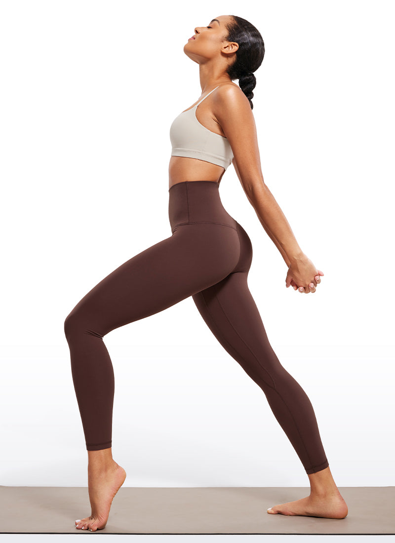 CRZ YOGA Quần legging yoga nữ kiểu Lounge Super High Rise, chất liệu vải " Butterluxe ", chiều dài 25 inch, màu taupe