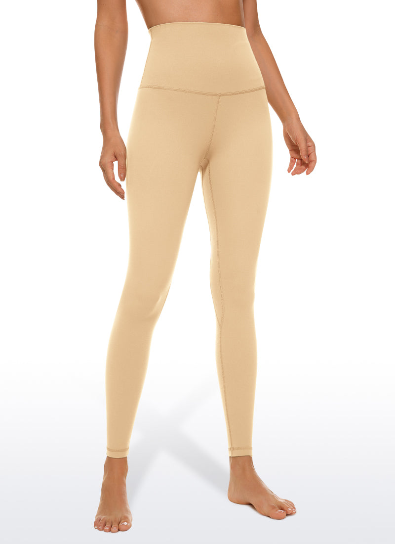 CRZ YOGA Quần legging yoga nữ kiểu Lounge Super High Rise, chất liệu vải " Butterluxe ", chiều dài 25 inch, màu nâu nhạt Milkshake
