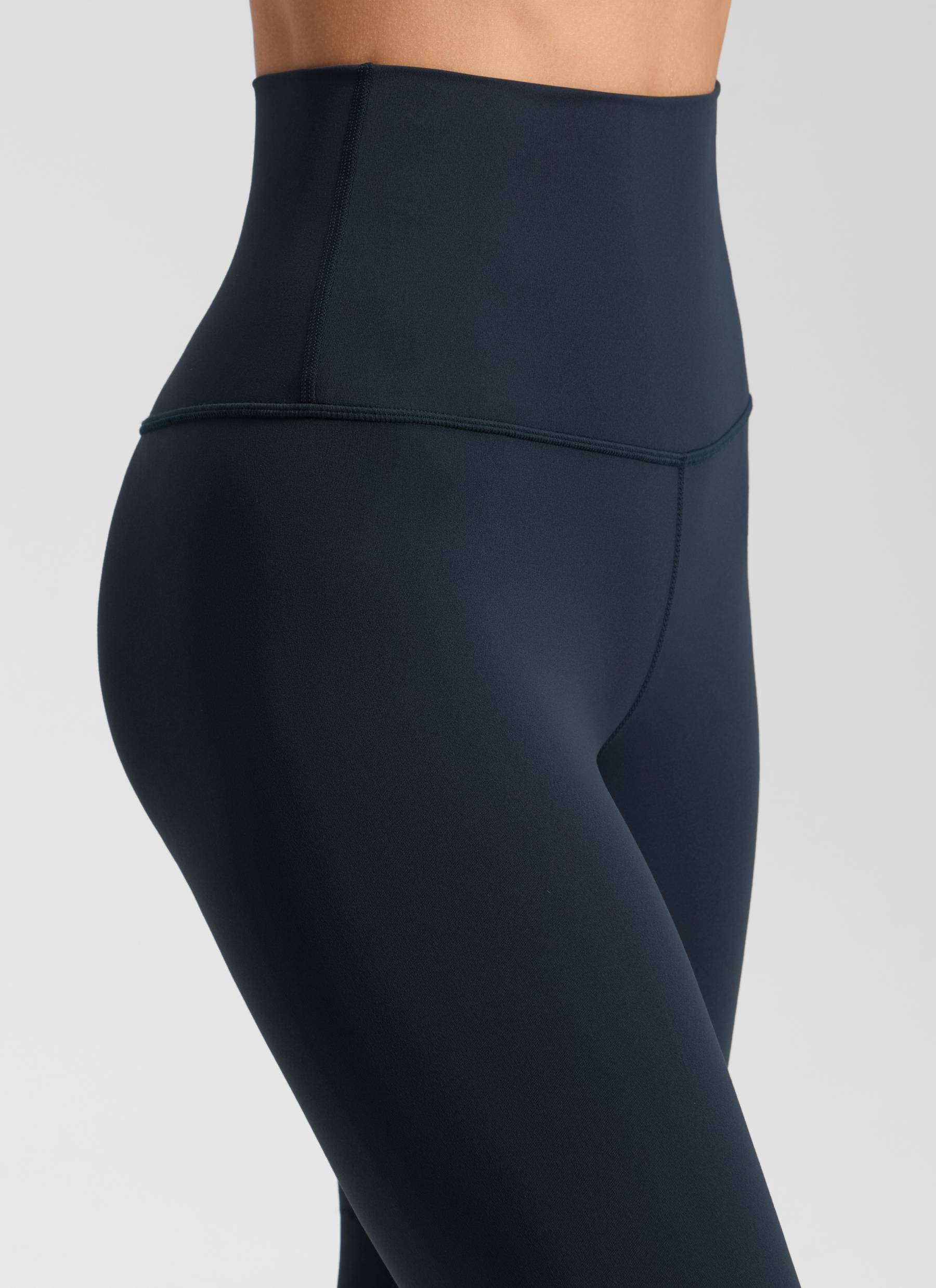 CRZ YOGA Quần legging yoga nữ kiểu Lounge Super High Rise, chất liệu vải dệt kim co giãn ( Butterluxe ), chiều dài 25 inch, màu xanh navy đậm