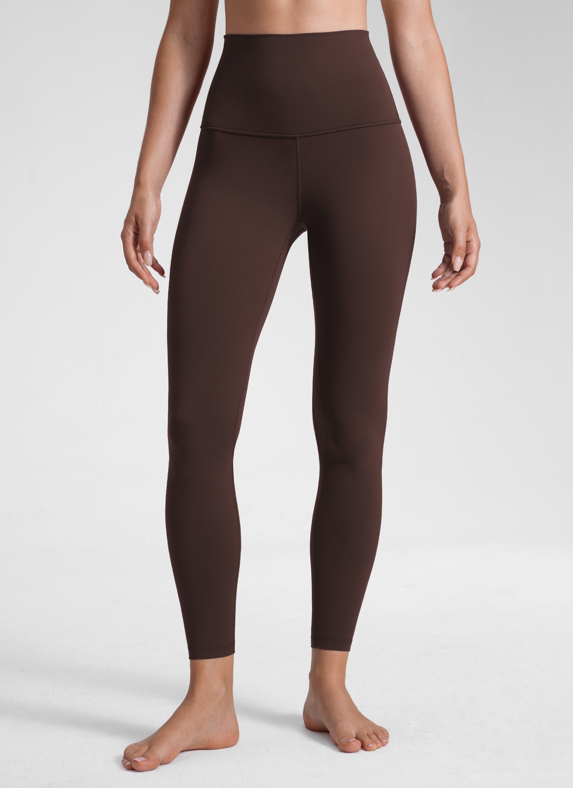 CRZ YOGA Quần legging yoga nữ kiểu Lounge Super High Rise, chất liệu vải " Butterluxe ", chiều dài 25 inch, màu nâu sô-cô-la nóng