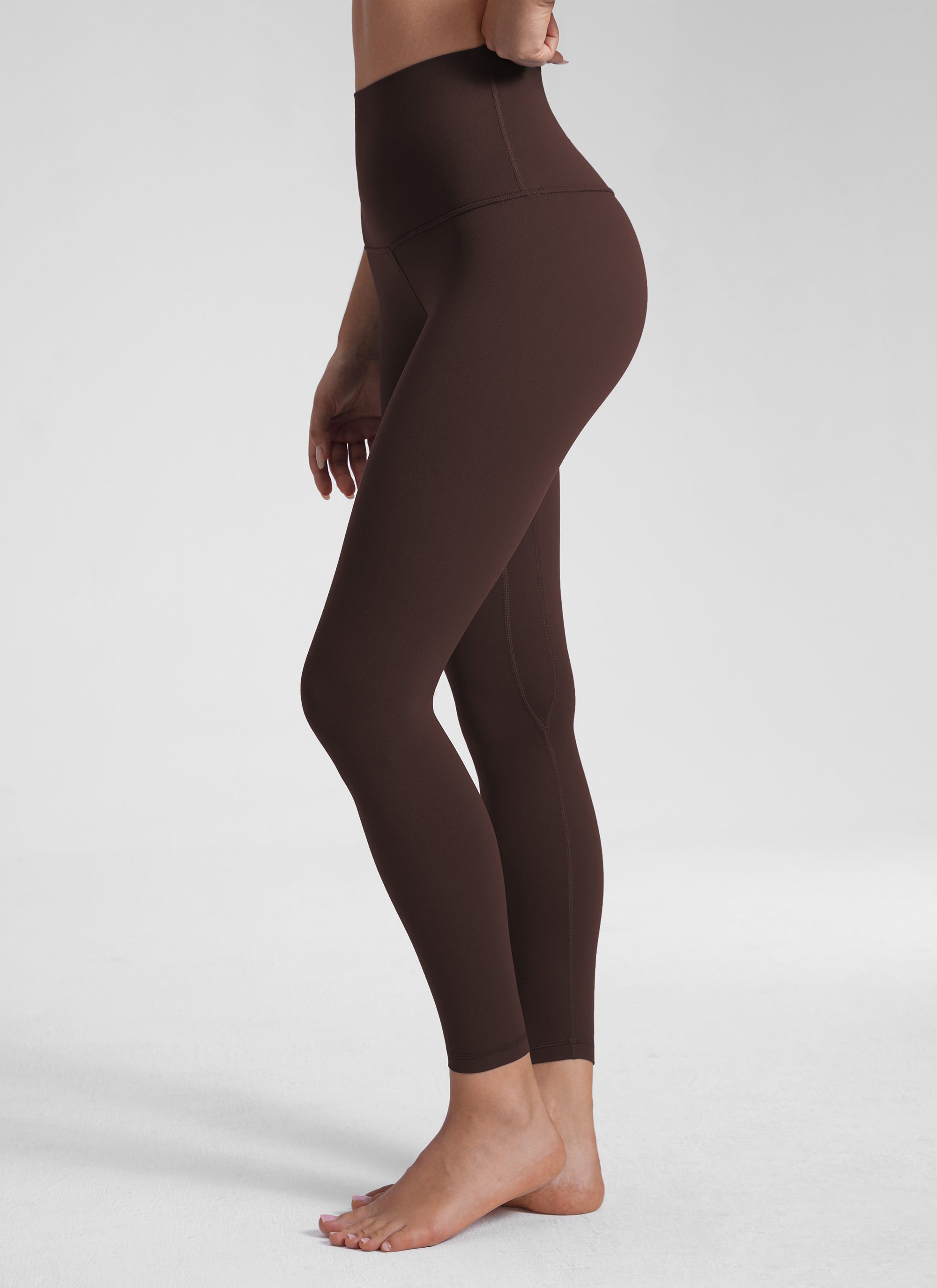 CRZ YOGA Quần legging yoga nữ kiểu Lounge Super High Rise, chất liệu vải " Butterluxe ", chiều dài 25 inch, màu nâu sô-cô-la nóng