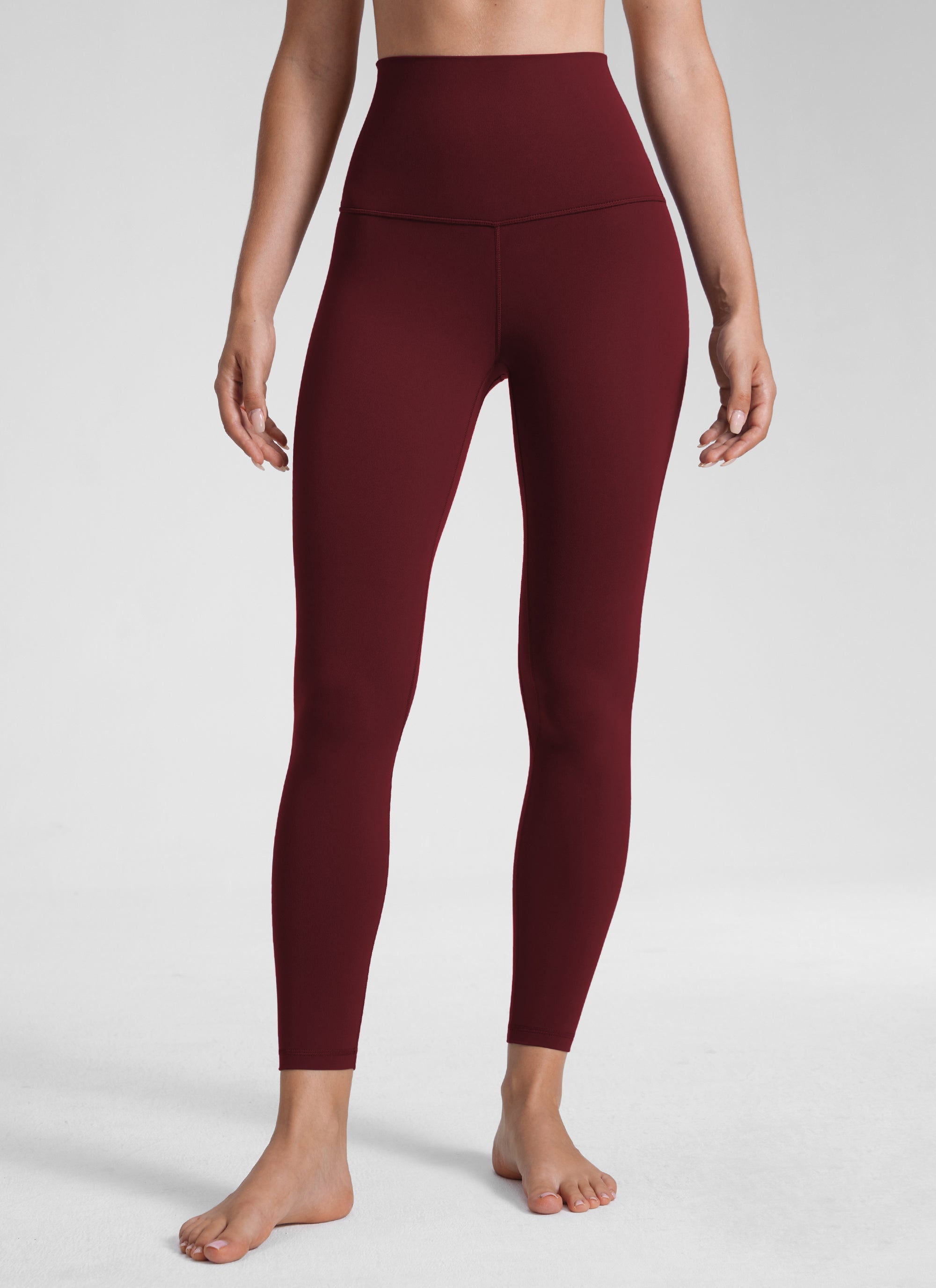 CRZ YOGA Quần legging yoga nữ kiểu Lounge Super High Rise, chất liệu vải " Butterluxe ", chiều dài 25 inch, màu Đỏ Merlot