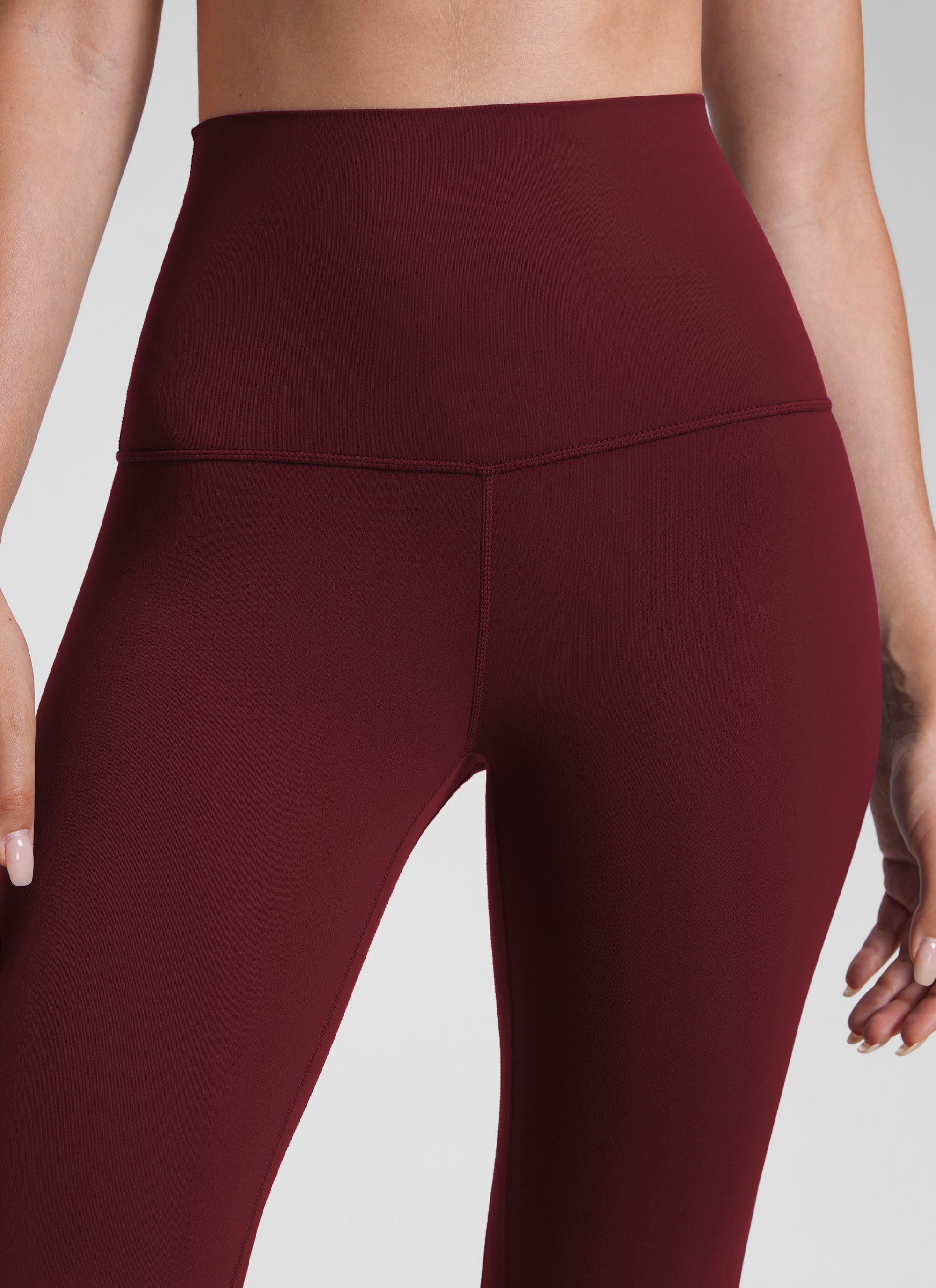 CRZ YOGA Quần legging yoga nữ kiểu Lounge Super High Rise, chất liệu vải " Butterluxe ", chiều dài 25 inch, màu Đỏ Merlot