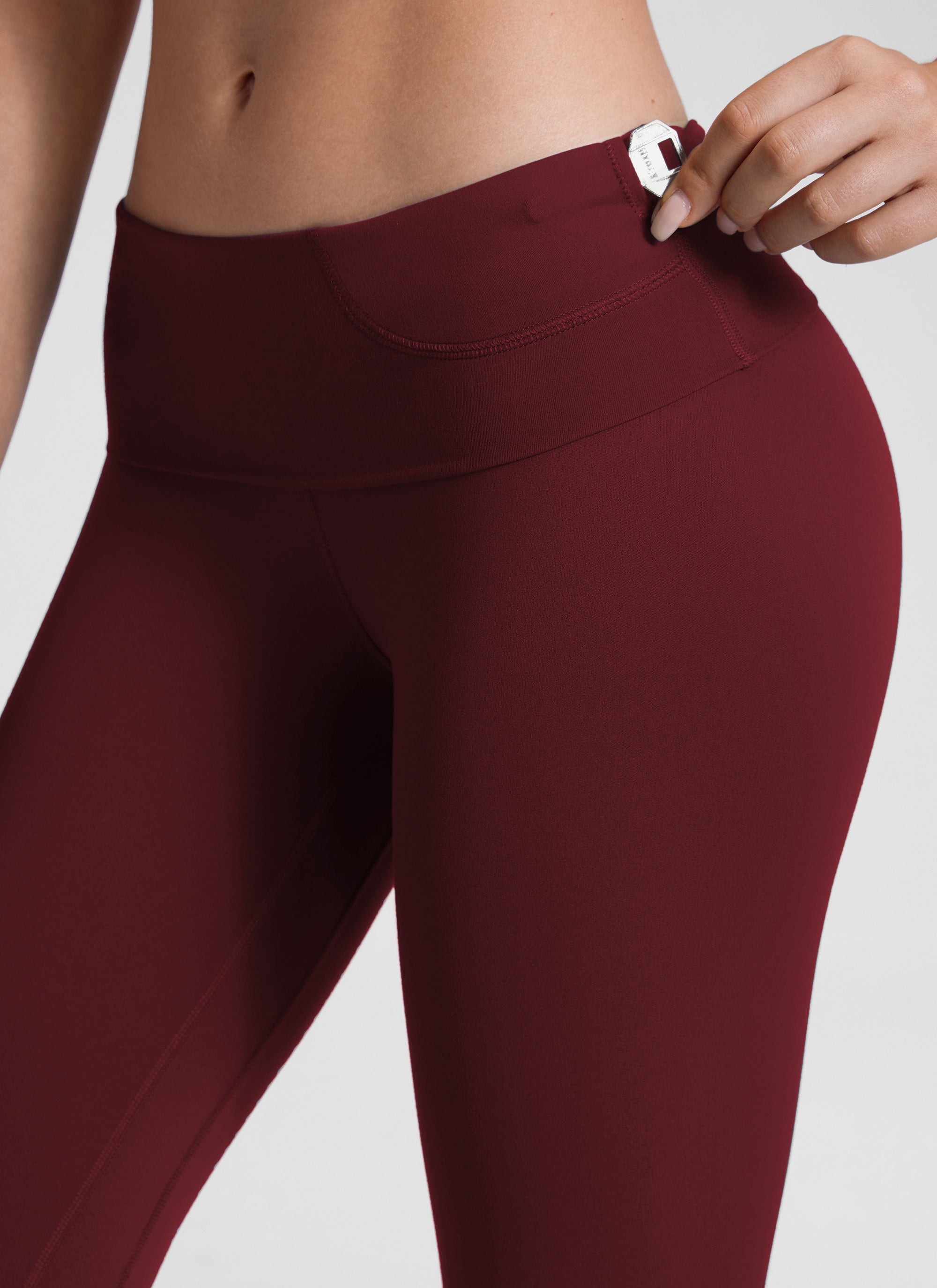 CRZ YOGA Quần legging yoga nữ kiểu Lounge Super High Rise, chất liệu vải " Butterluxe ", chiều dài 25 inch, màu Đỏ Merlot