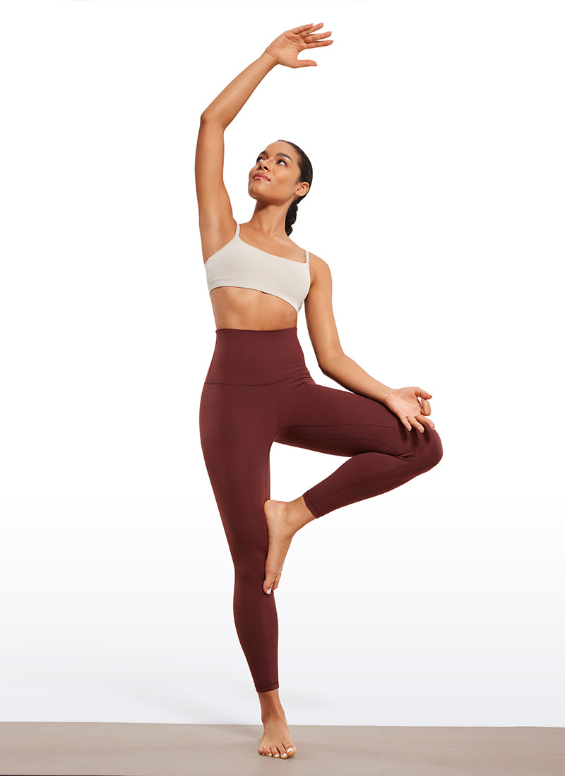 CRZ YOGA Quần legging yoga nữ kiểu Lounge, cạp siêu cao, chất liệu vải " Butterluxe ", chiều dài 25 inch, màu Đỏ Noctilucence