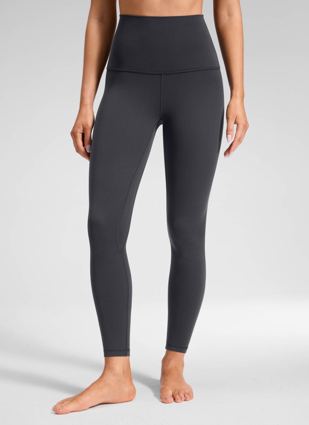 CRZ YOGA Quần legging yoga nữ kiểu Lounge Super High Rise, chất liệu vải " Butterluxe ", chiều dài 25 inch, màu xám huyền bí