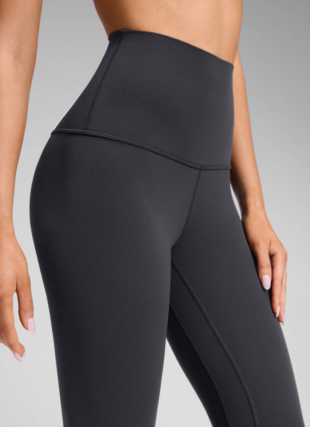 CRZ YOGA Quần legging yoga nữ kiểu Lounge Super High Rise, chất liệu vải " Butterluxe ", chiều dài 25 inch, màu xám huyền bí