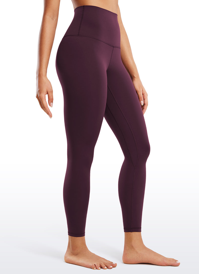 CRZ YOGA Quần legging yoga nữ kiểu Lounge Super High Rise, chất liệu vải dệt kim co giãn ( Butterluxe ), chiều dài 25 inch, màu tím đậm
