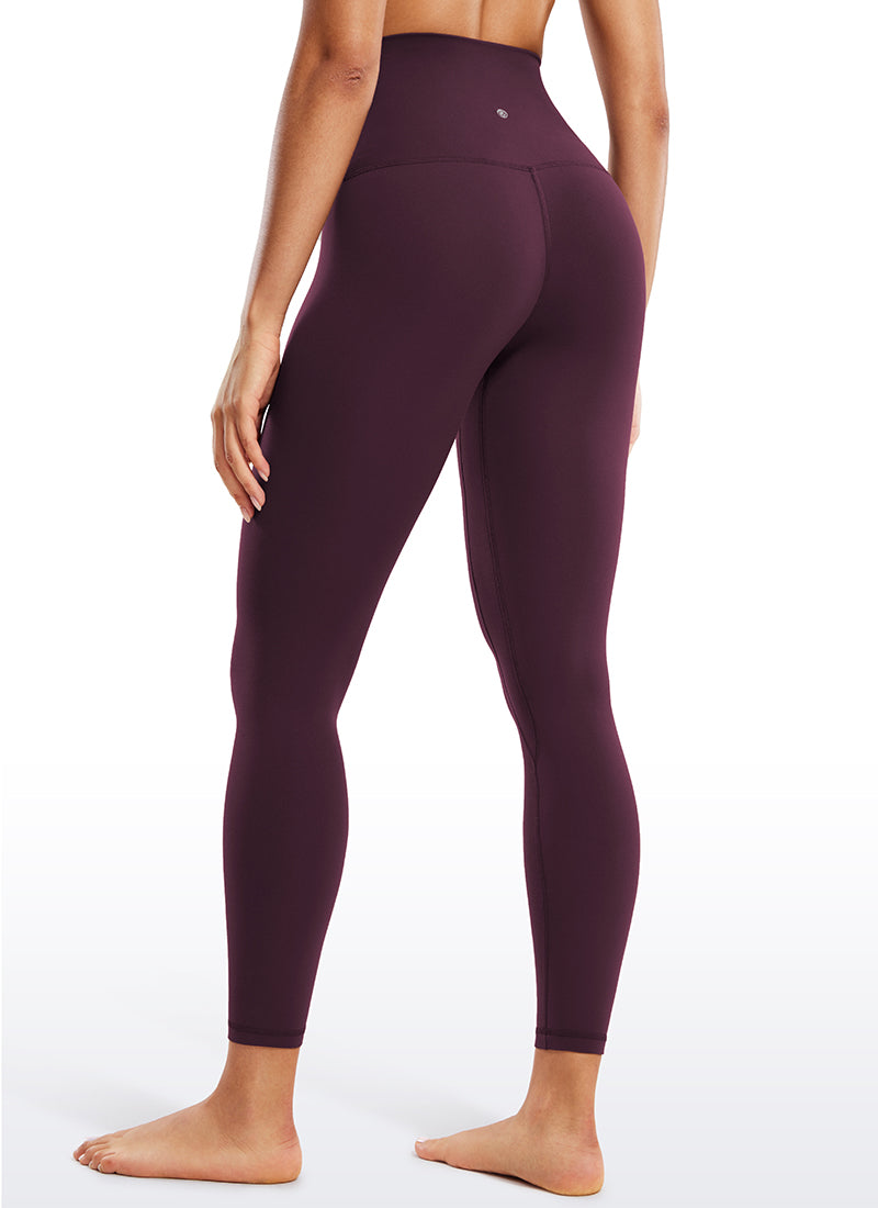CRZ YOGA Quần legging yoga nữ kiểu Lounge Super High Rise, chất liệu vải dệt kim co giãn ( Butterluxe ), chiều dài 25 inch, màu tím đậm