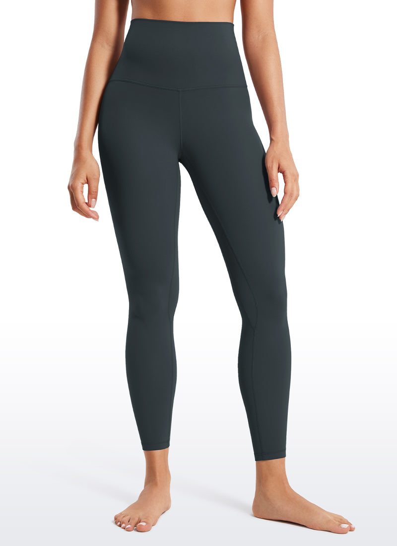 CRZ YOGA Quần legging yoga nữ kiểu Lounge Super High Rise, chất liệu vải dệt kim co giãn ( Butterluxe ), chiều dài 25 inch, màu xanh lá đậm