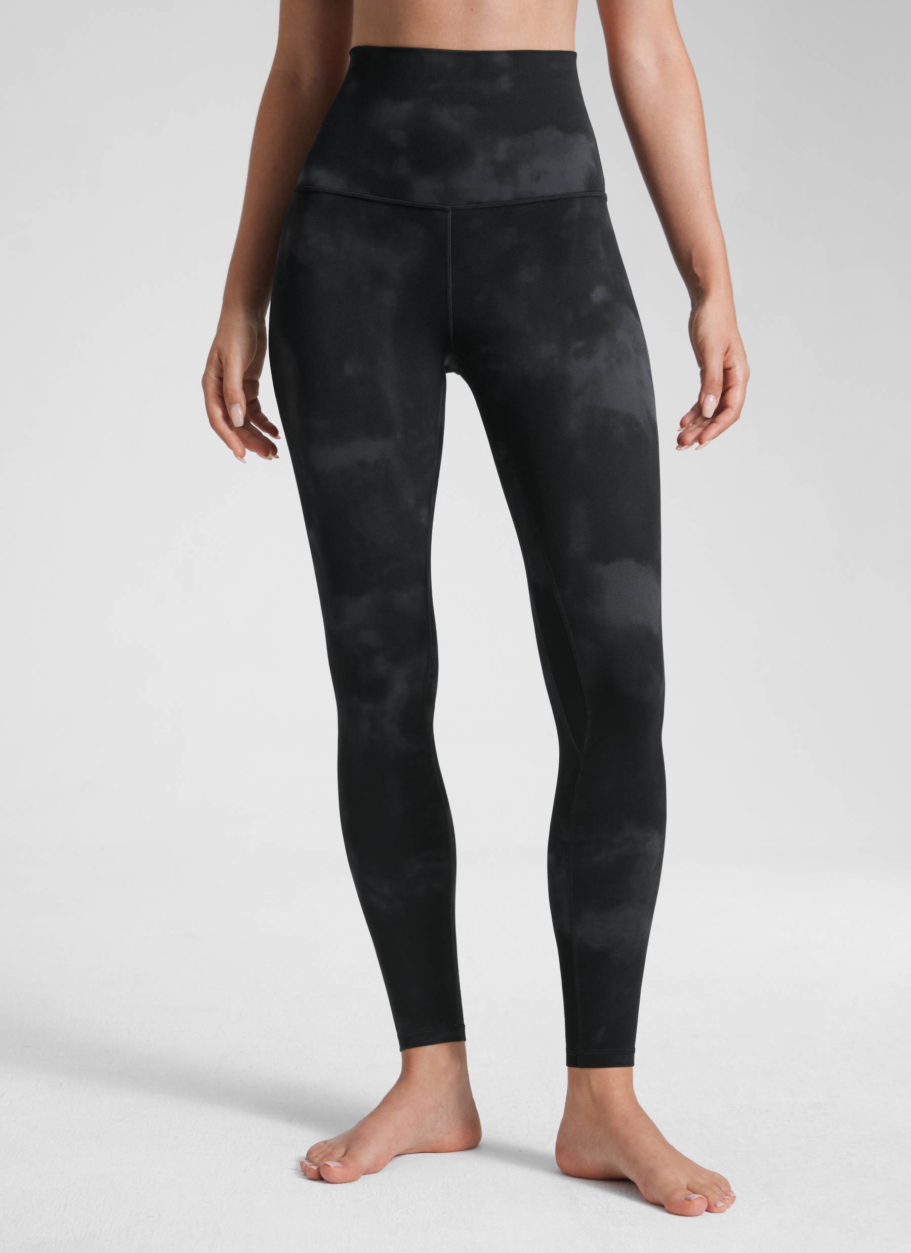 Quần Legging Yoga Nữ CRZ YOGA Cạp Siêu Cao Butterluxe 71'' Họa Tiết Hoa Loang Đen