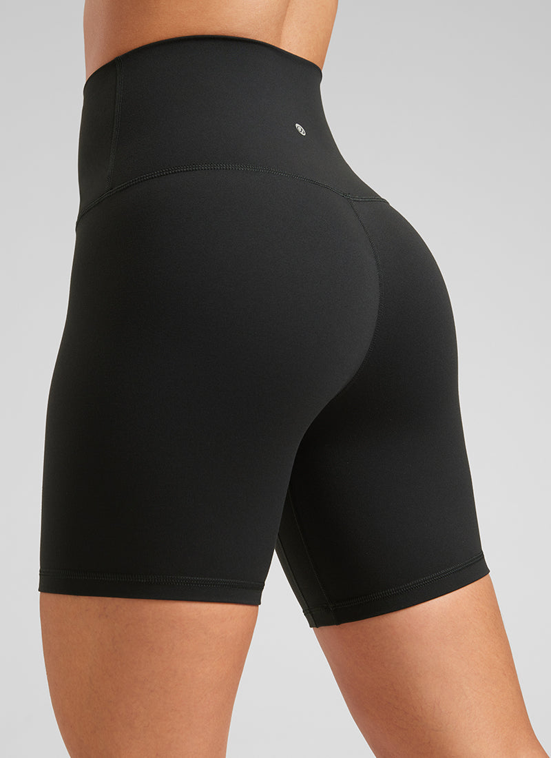 CRZ YOGA Quần short yoga nữ cạp siêu cao kiểu " Butterluxe " 6'' màu đen