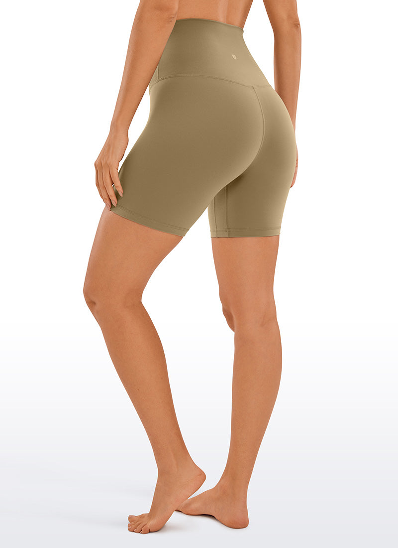 CRZ YOGA Quần short yoga nữ cạp siêu cao kiểu " Butterluxe " 6'' màu nâu Soul