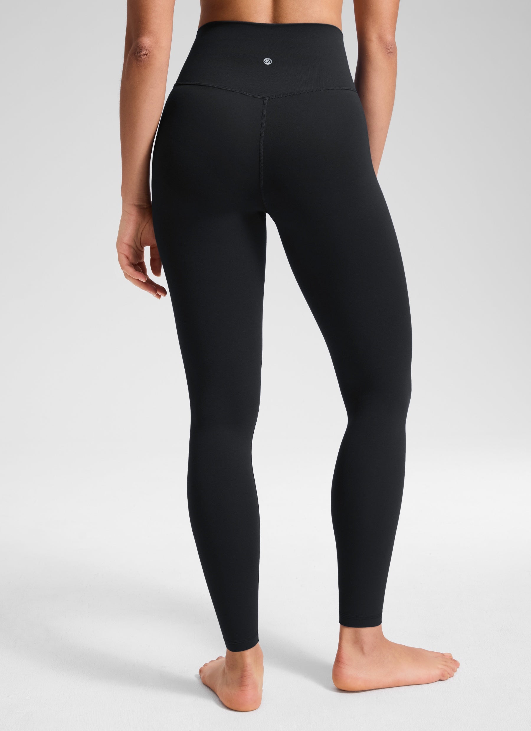 CRZ YOGA Quần legging yoga nữ cạp cao kiểu " Butterluxe " 28'' với đường viền eo hình chữ V chéo, màu đen