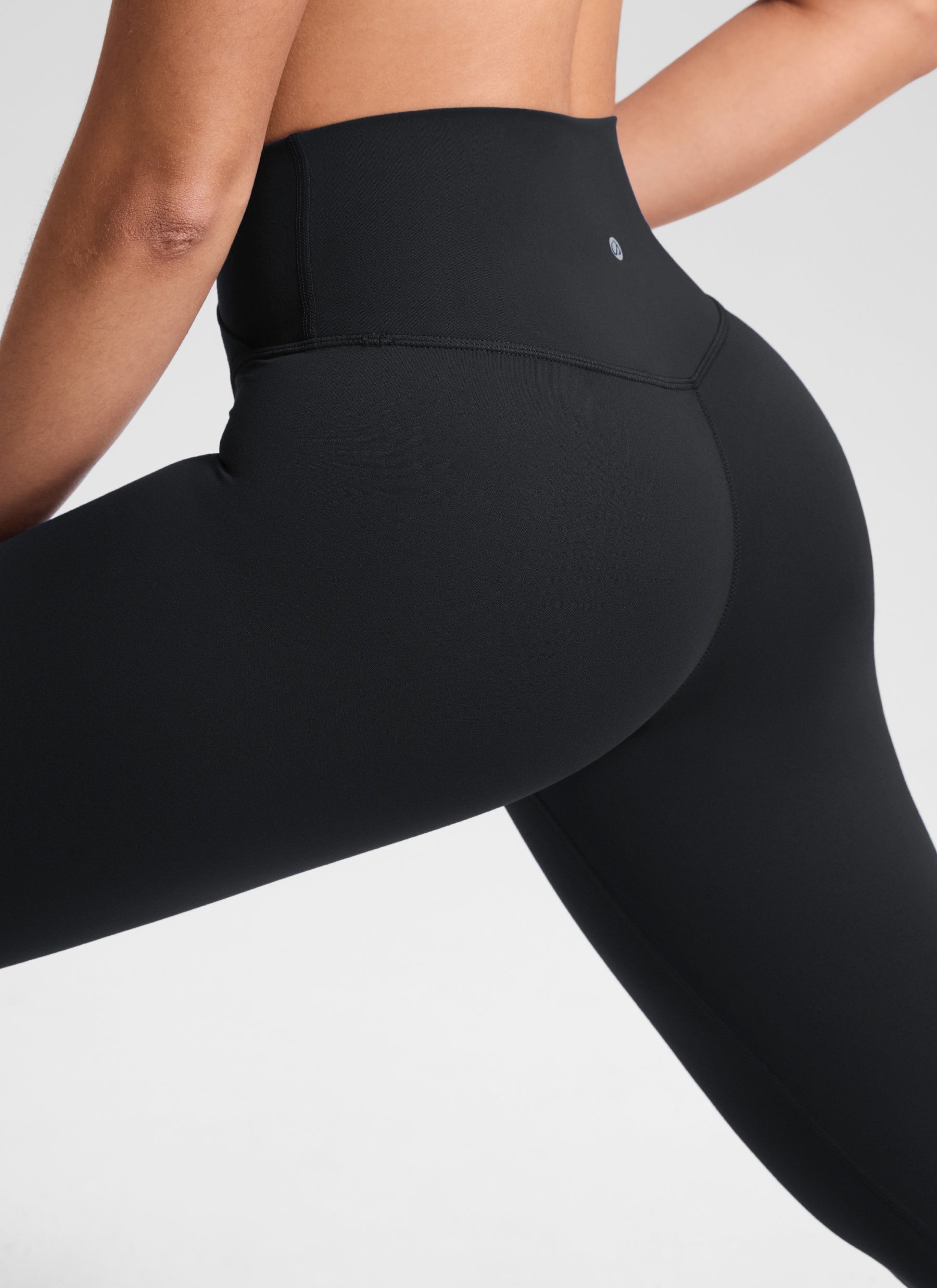 CRZ YOGA Quần legging yoga nữ cạp cao kiểu " Butterluxe " 28'' với đường viền eo hình chữ V chéo, màu đen