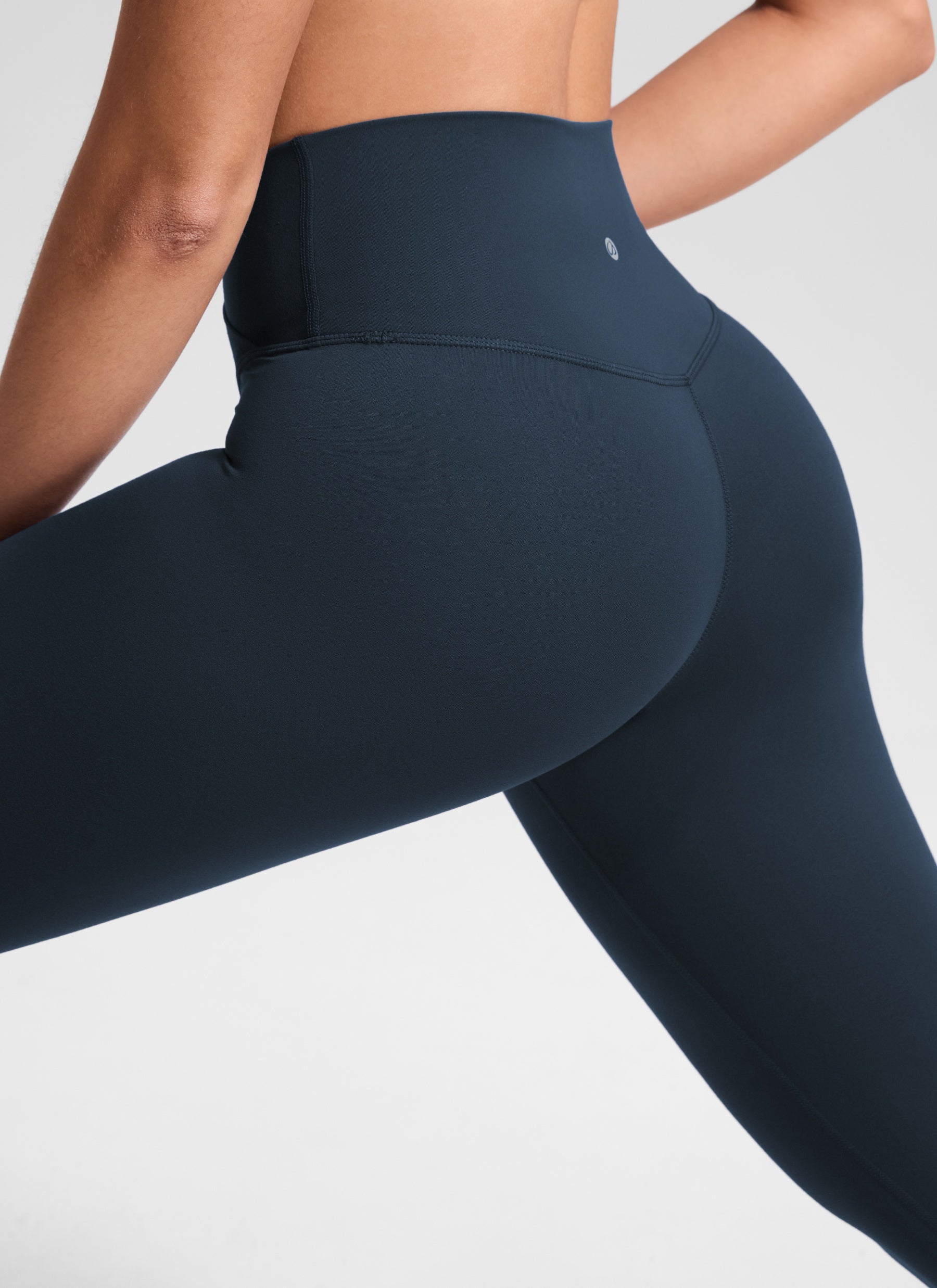 CRZ YOGA Quần legging yoga nữ cạp cao kiểu " Butterluxe " 28'' với đường viền eo chữ V màu xanh navy đậm