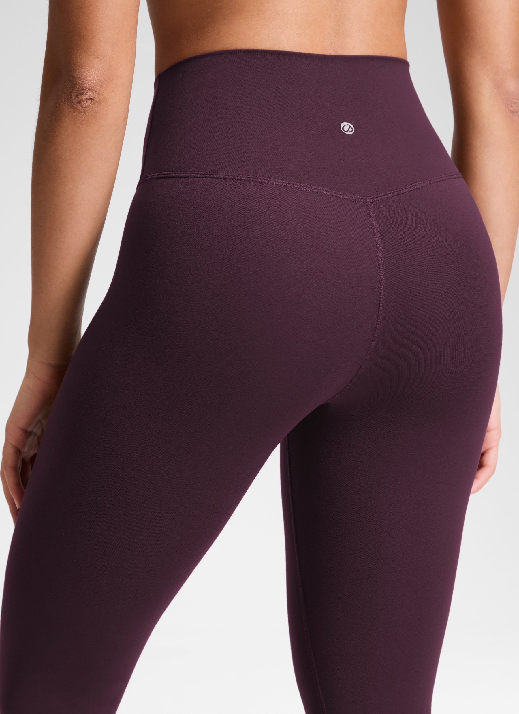 CRZ YOGA Quần legging yoga nữ cạp cao kiểu " Butterluxe " 28'' với đường viền eo hình chữ V màu tím đậm