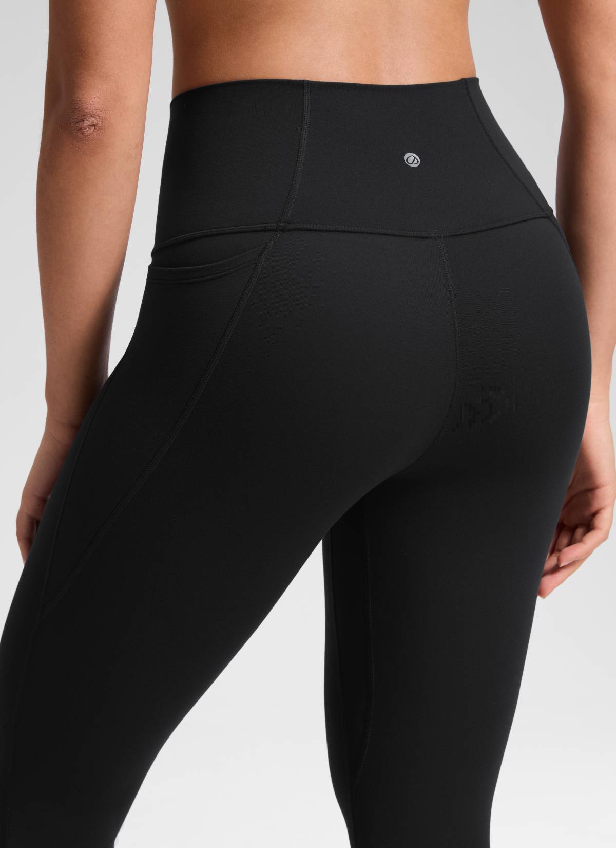 CRZ YOGA Quần capri yoga nữ cạp cao kiểu " Butterluxe " có túi, dài 21 inch, màu đen