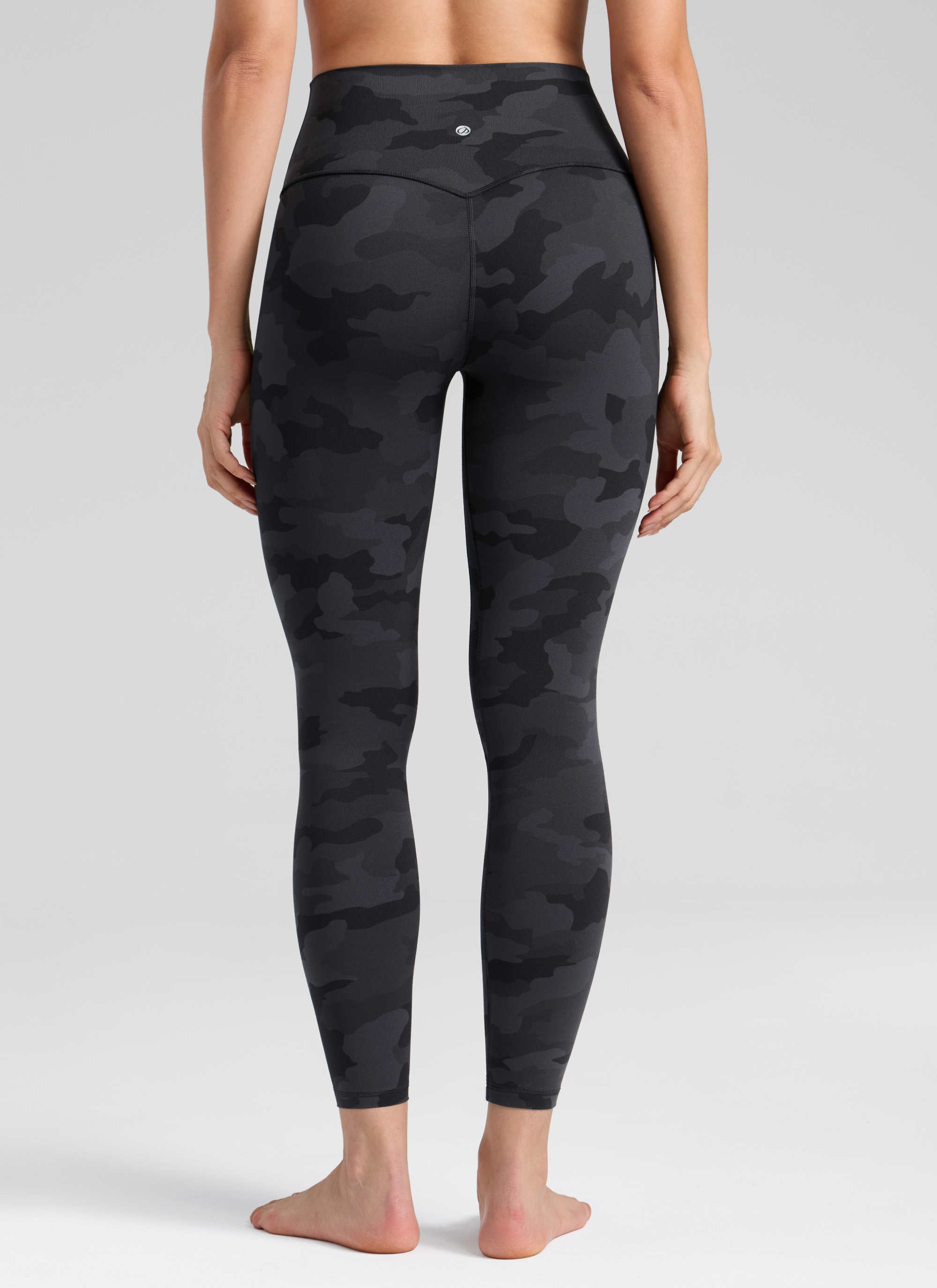 CRZ YOGA Women's Workout High Rise Butterlift Yoga Leggings 25'' Dark Grey Camouflage 2