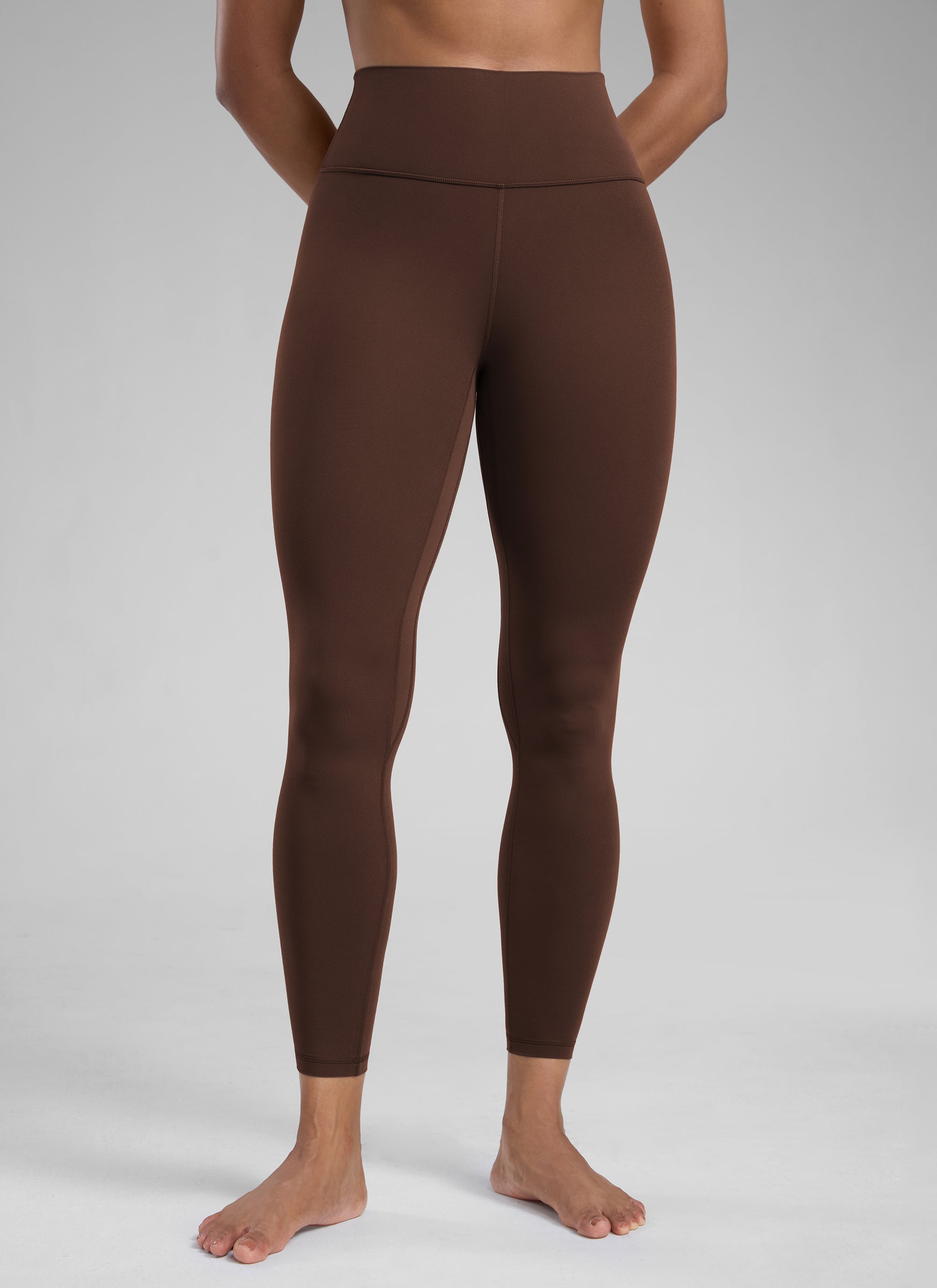CRZ YOGA Women's Workout High Rise Butterlift Yoga Leggings 25'' Lava Brown