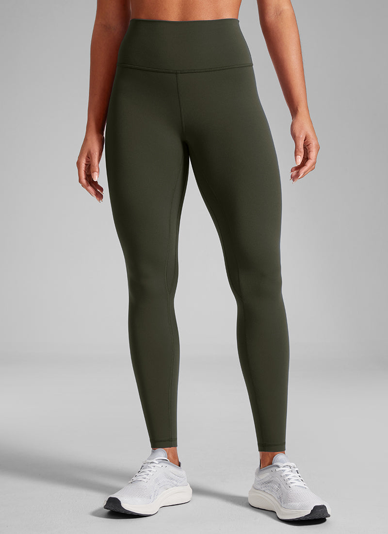 CRZ YOGA Quần legging yoga dành cho nữ, cạp cao, kiểu " Butterlift ", cỡ 28 inch, màu xanh ô liu