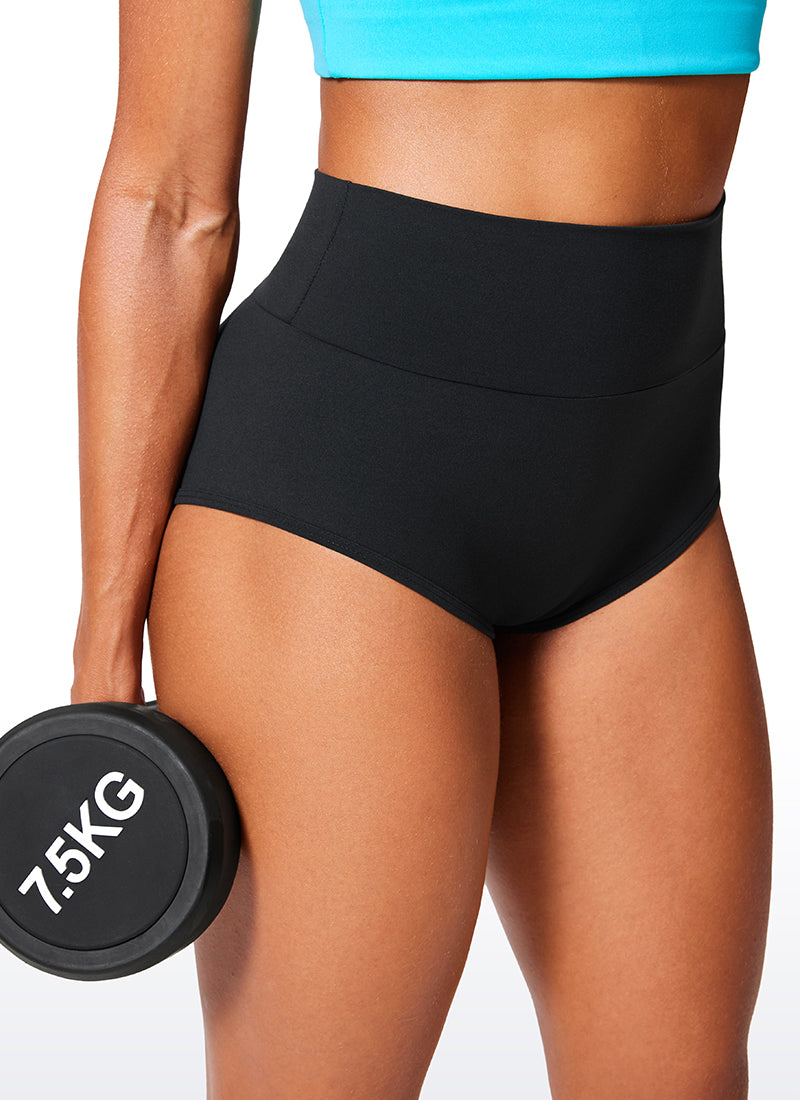 CRZ YOGA Quần short tập luyện nâng mông kiểu " Butterlift " dành cho nữ, màu đen