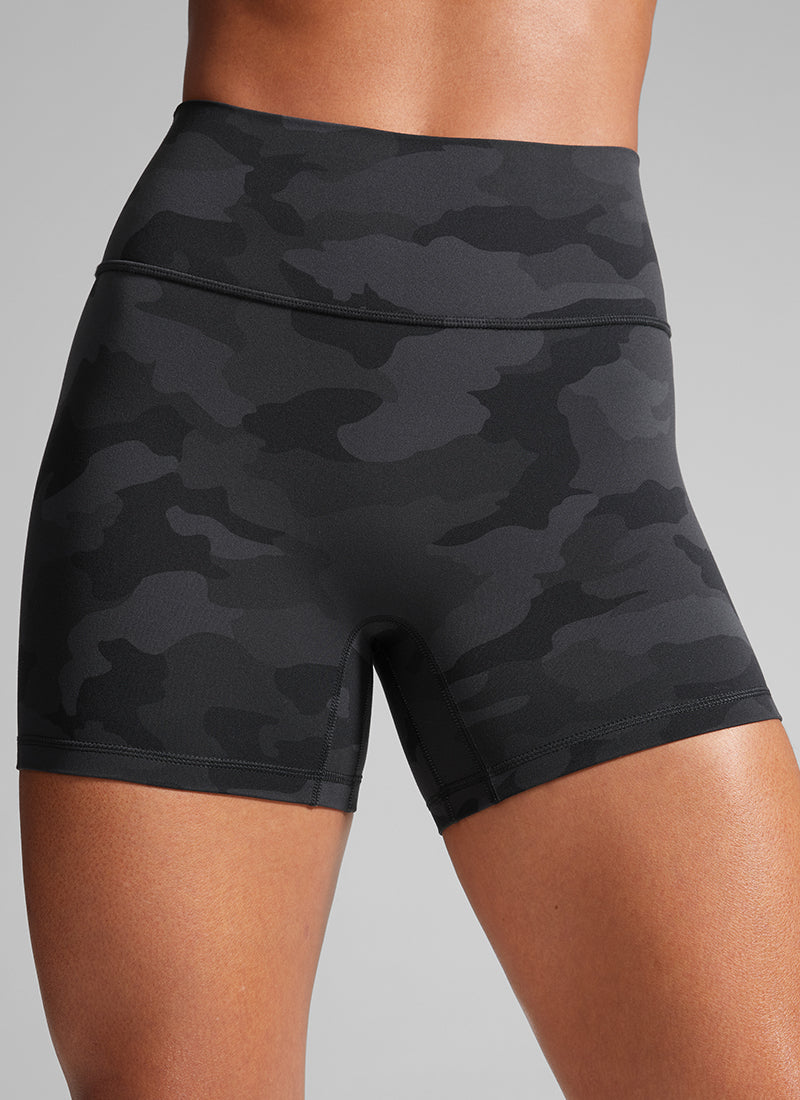 CRZ YOGA Womens Butterlift Scrunch Butt Atheletic Workout Biker Shorts Dark Grey Camouflage 2