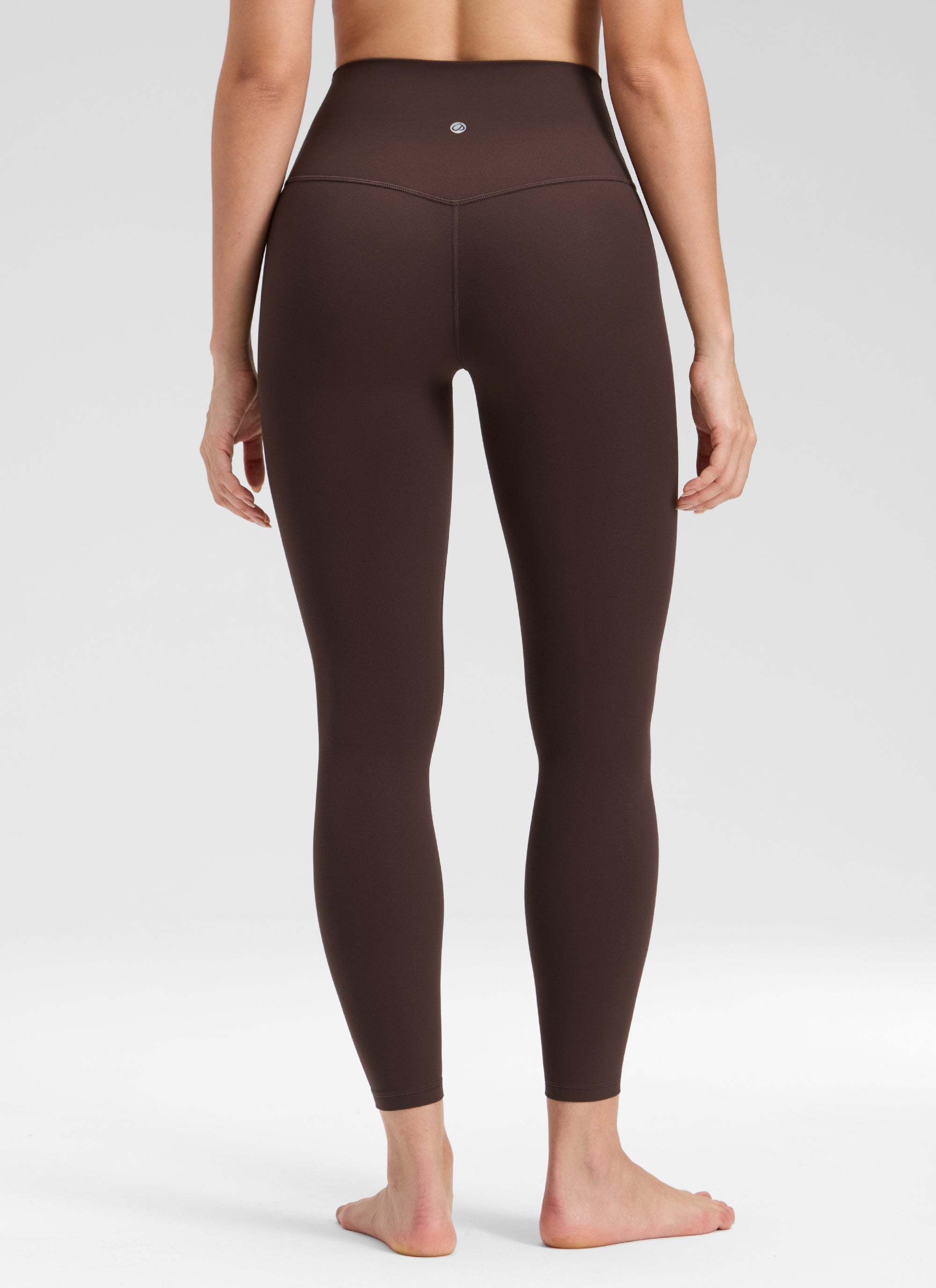 CRZ YOGA Quần legging yoga nữ cạp cao không đường may phía trước " Butterluxe " 25'' Màu nâu sô-cô-la nóng