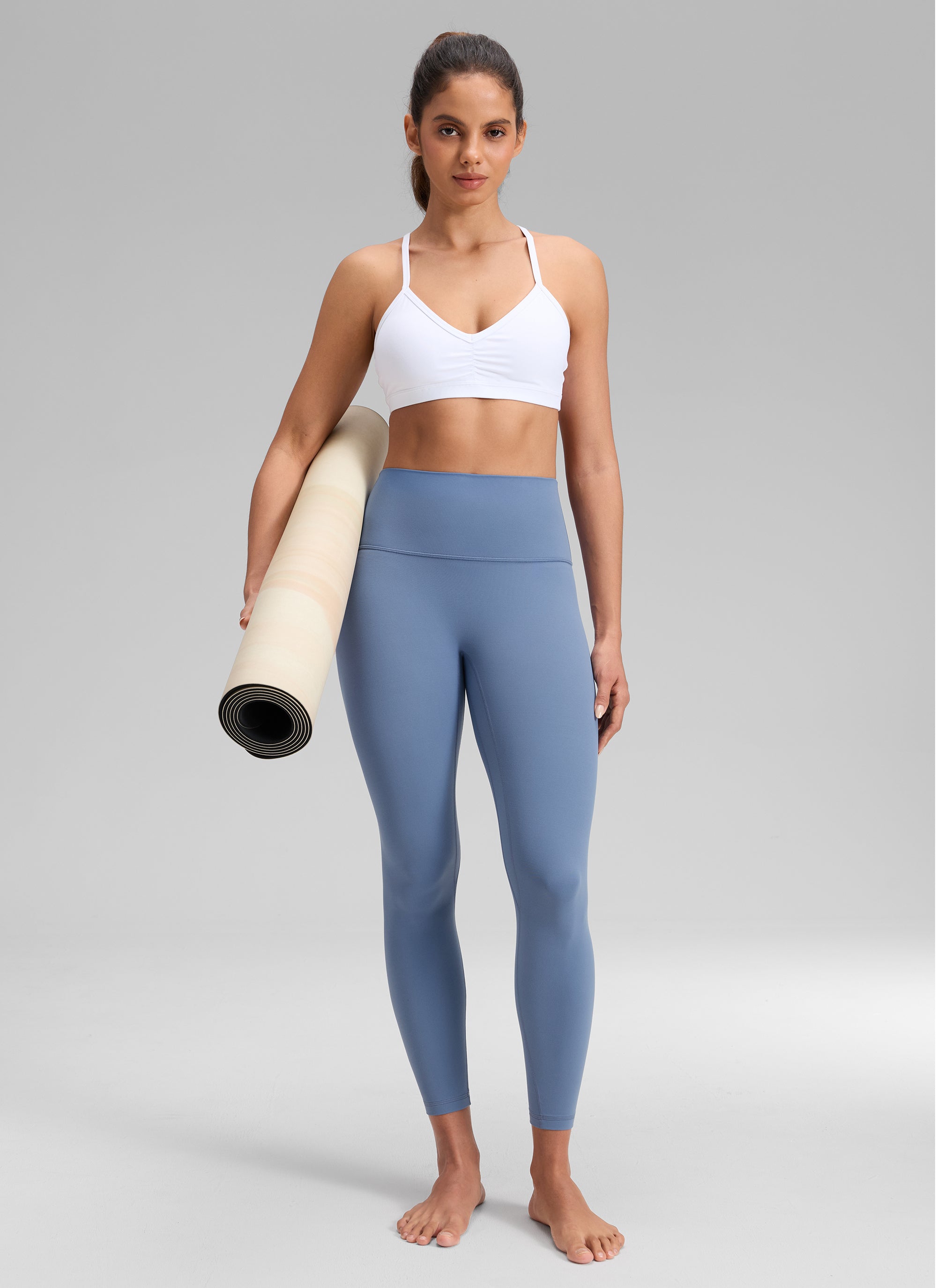 CRZ YOGA Quần legging yoga nữ cạp cao không đường may phía trước “ Butterluxe ” 25'' Denim đã qua xử lý