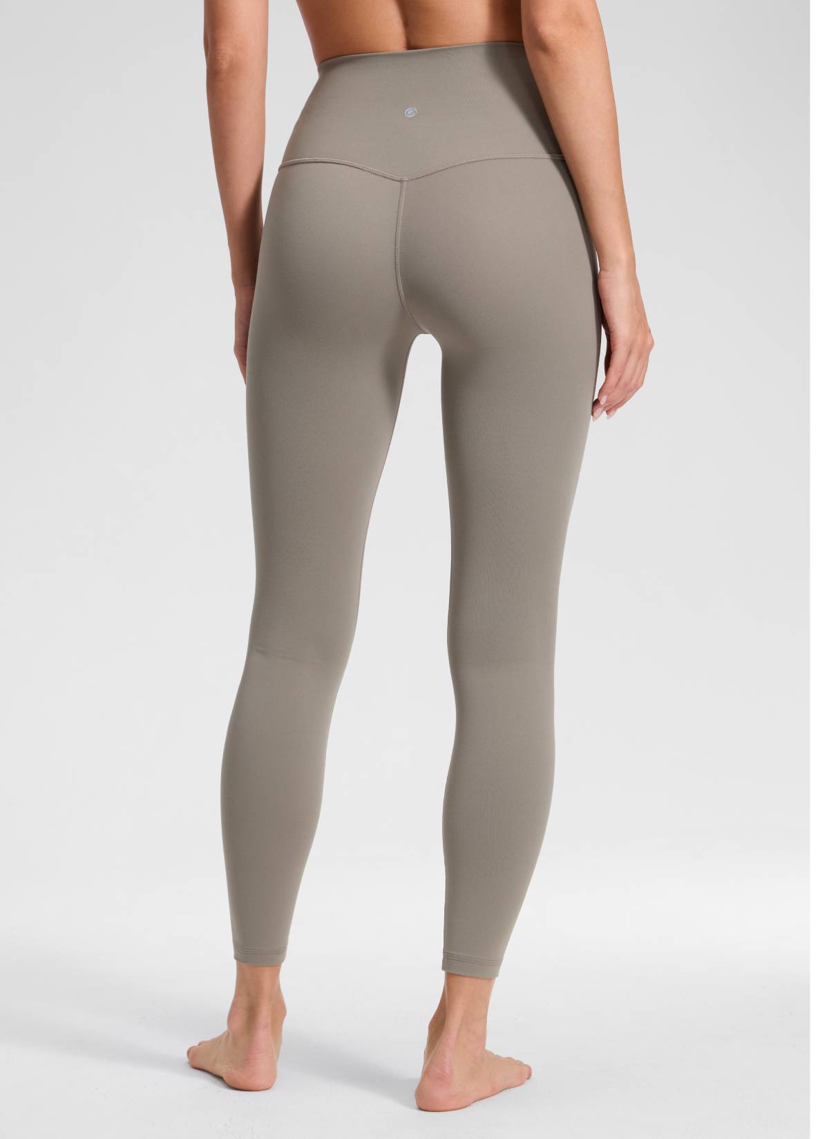 Butterluxe CRZ YOGA Quần legging yoga cao cạp dành cho nữ, không đường may phía trước, kiểu dáng ôm sát, chiều dài 25 inch, màu xám tro ấm