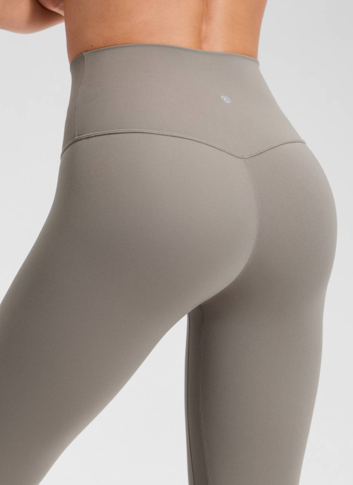 Butterluxe CRZ YOGA Quần legging yoga cao cạp dành cho nữ, không đường may phía trước, kiểu dáng ôm sát, chiều dài 25 inch, màu xám tro ấm